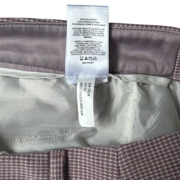 Express Columnist Barely Boot Pants Womens 4S Mid Rise Stretch Pink Houndstooth - Picture 9 of 9